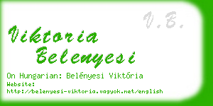 viktoria belenyesi business card